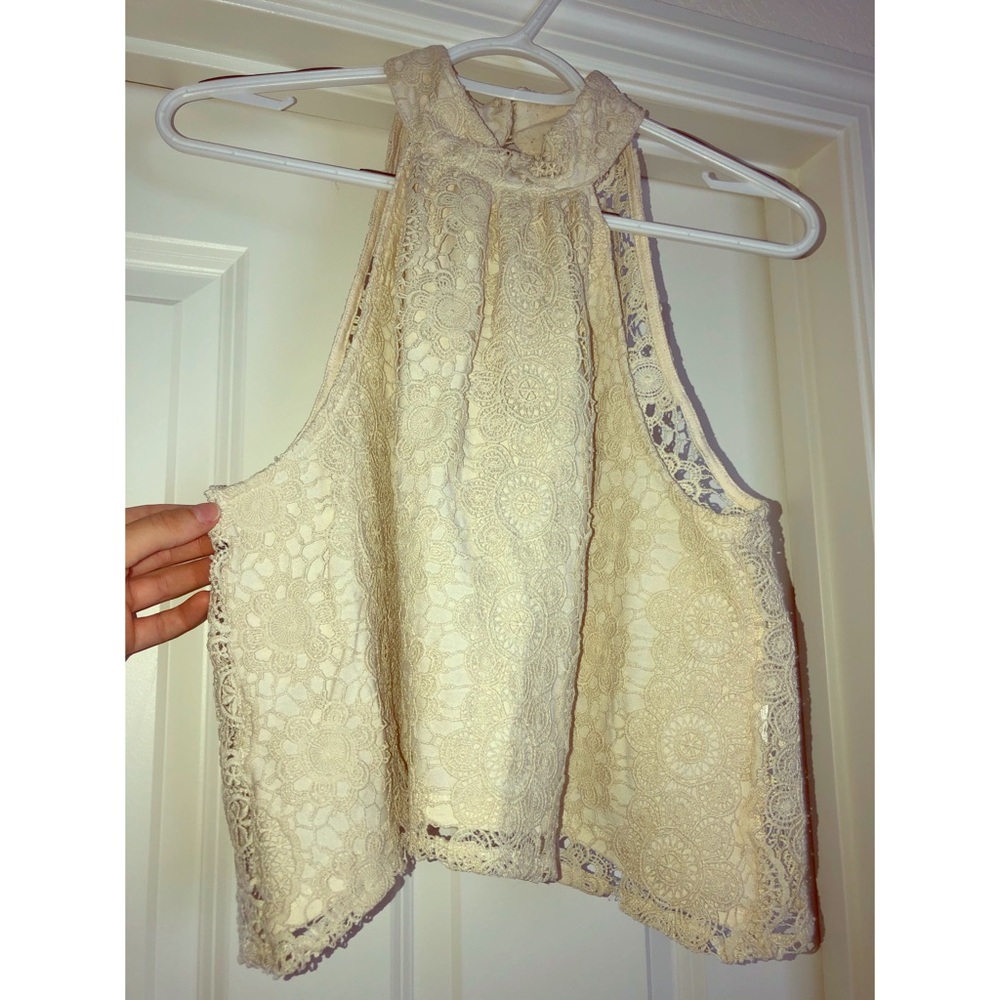 Forever 21 Off-White Open Back Tank